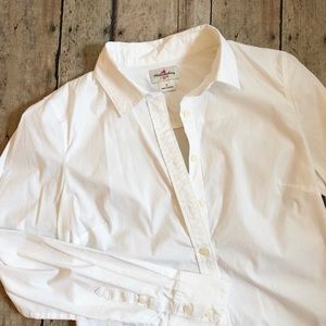 J Crew White Button Down